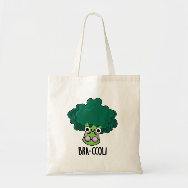 Tote Bag Bra-ccoli drôle Veggie Brocoli Bra Pun (Devant)
