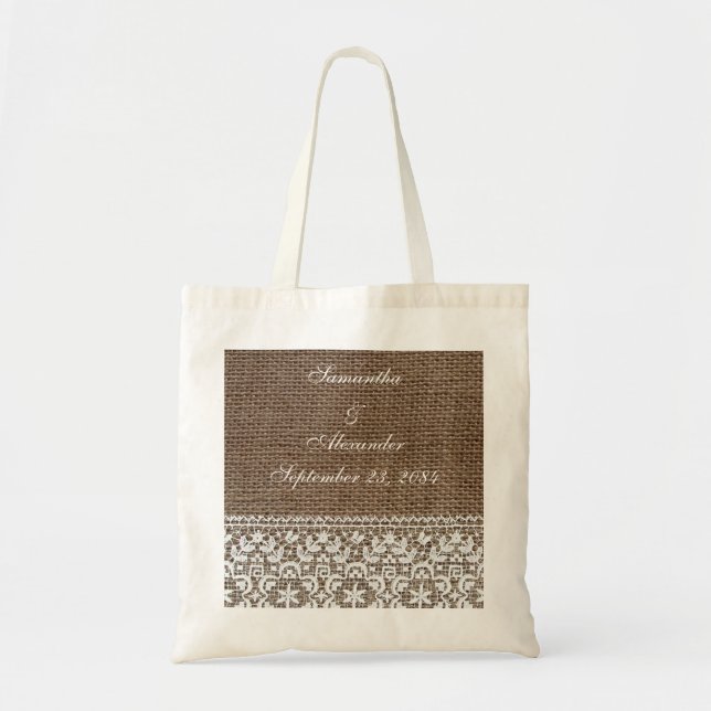 Tote Bag Bracelet simple et dentelle (Devant)