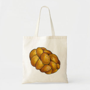 Tote Bag Braided Challah Pain Pain Pain Pain Hanoukka Fête