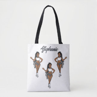 Tote Bag Braided Dancer Personalized Tote ( Stone White)