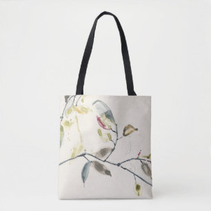 Tote Bag Branche de feuille d'aquarelle