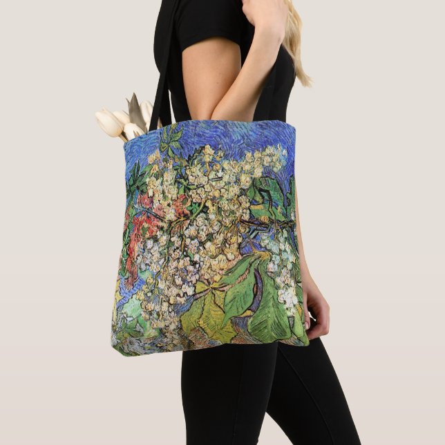 Tote Bag Branches de marronnier en fleurs de Vincent van Go (De près)