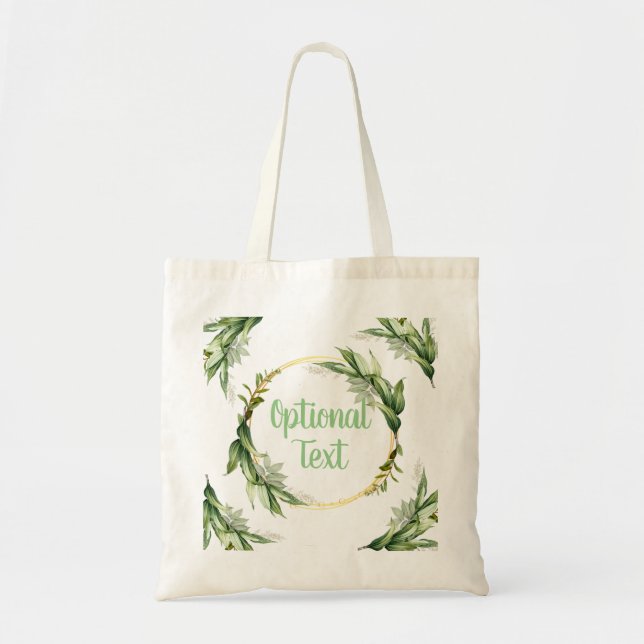 Tote Bag Branches d'olivier en fleurs (Devant)