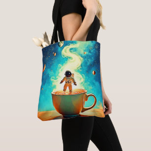 Tote Bag Brassage Cosmique : Le Rêve de Café de l'Astronaut