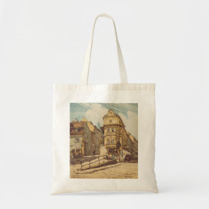 Tote Bag Bratislava par Richard Lux Siècle Eau-forte coloré