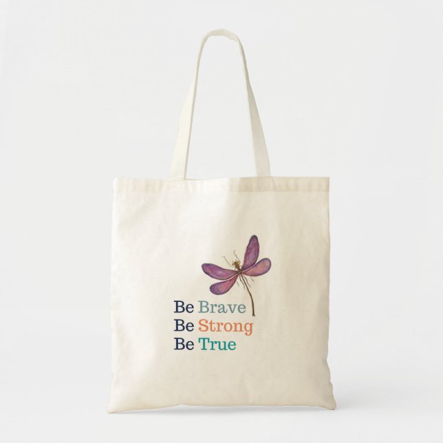 Tote Bag Brave forte vraie libellule (Devant)