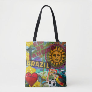 Tote Bag Brésil Rio de Janiero Sun Travel Art coloré