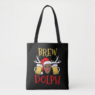 Tote Bag Brewdolph - Drôle Reindeer Bière cadeau de Noël