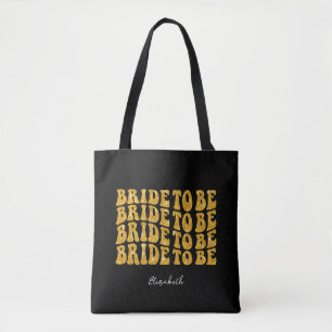 Tote Bag Bride pour être Gold Parties scintillant Texte ave