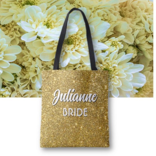 Tote Bag Bride's Bling! Custom cute Wedding party (Créateur téléchargé)