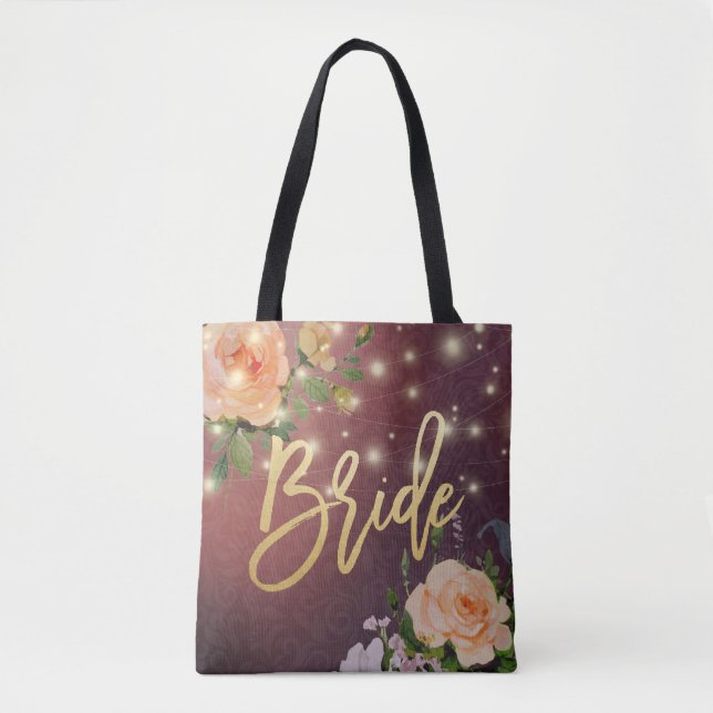 Tote Bag Brides mariages Bourgogne Chic Floral Lumières (Devant)