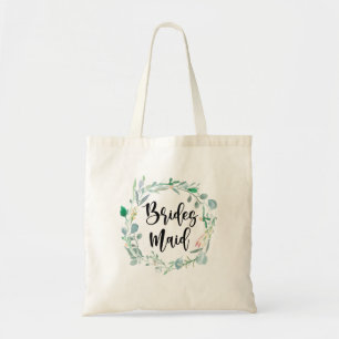Tote Bag Bridesmaid Cadeau Botanique Vert Mariage Fourre-to