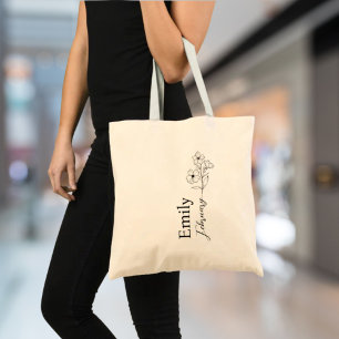 Tote Bag Bridesmaid Primrose Février Mois de naissance Fleu
