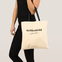 Bridesmaid Simple Minimaliste Moderne Noir Personn