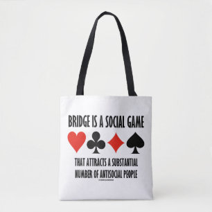 Tote Bag Bridge Est Un Jeu Social Attire Les Personnes Anti