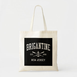 Tote Bag Brigantine NJ Vintage Crossed Oars & Boat Ancre S