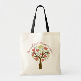 Tote Bag Bright coloré Teacher coeur arbre merci Fourre-tou