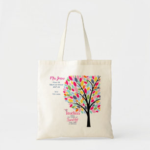 Tote Bag Bright colourful apple Teacher tree thank you