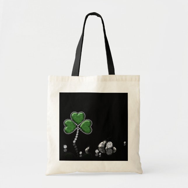 Tote Bag Brilliant Happy St. Patrick's Day Diamonds (Devant)