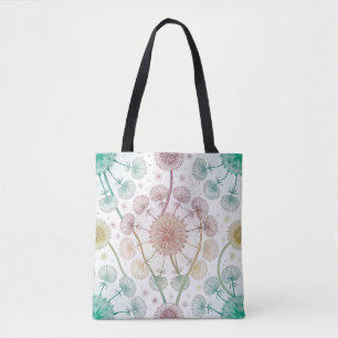 Tote Bag Brise de Dandelion Whimsical - Pastel Botanique