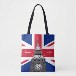 Tote Bag British Flag & Big Ben - Londres, Royaume-Uni /fan
