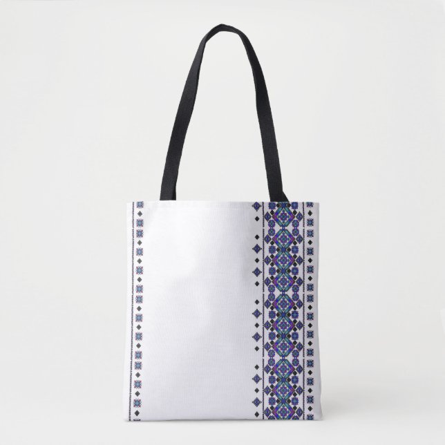 Tote Bag Broderie bleue double face (Devant)