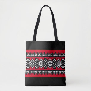 Tote Bag Broderie rouge