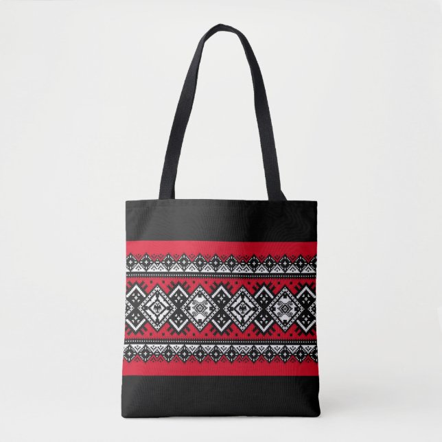 Tote Bag Broderie rouge (Devant)