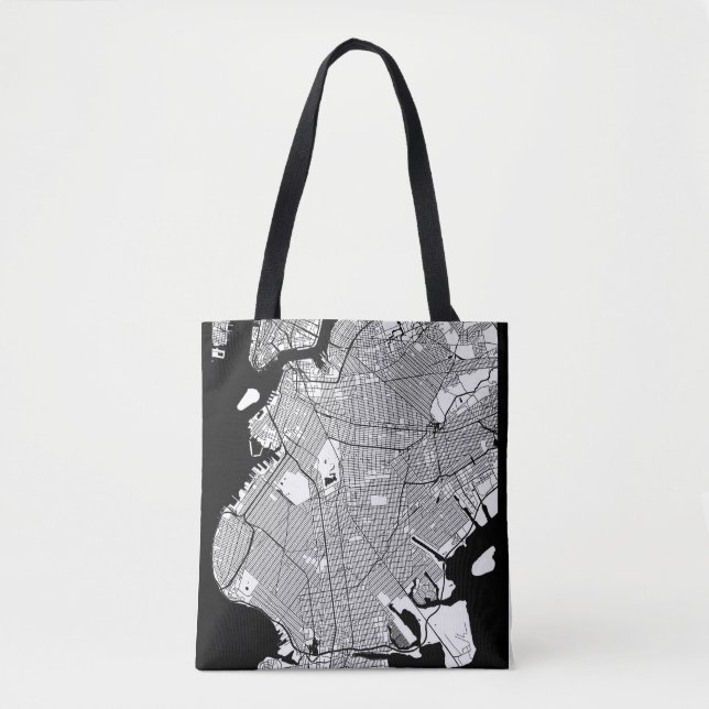 Tote Bag Brooklyn New York Map (Devant)