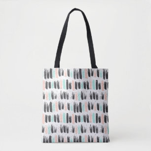 Tote Bag Brosses et motif de courses d'encre