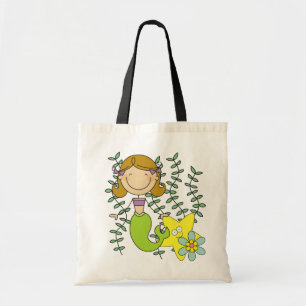 Tote Bag Brown Haired Mermaid
