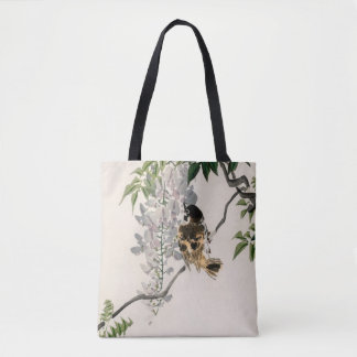 Tote Bag Bruant sur une branche par Kono Bairei