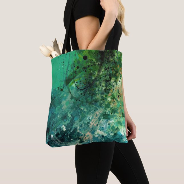 Tote Bag Bruit vert Abstrait (De près)