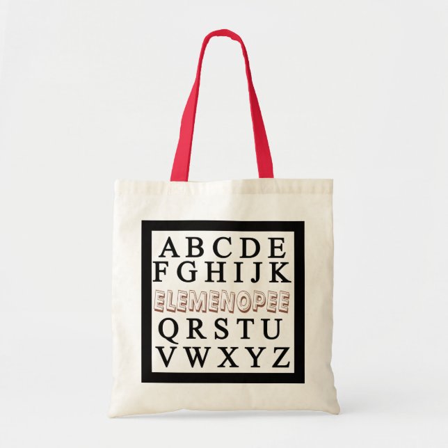 Tote Bag Brun drôle d'elemenopee d'ABCD (Devant)