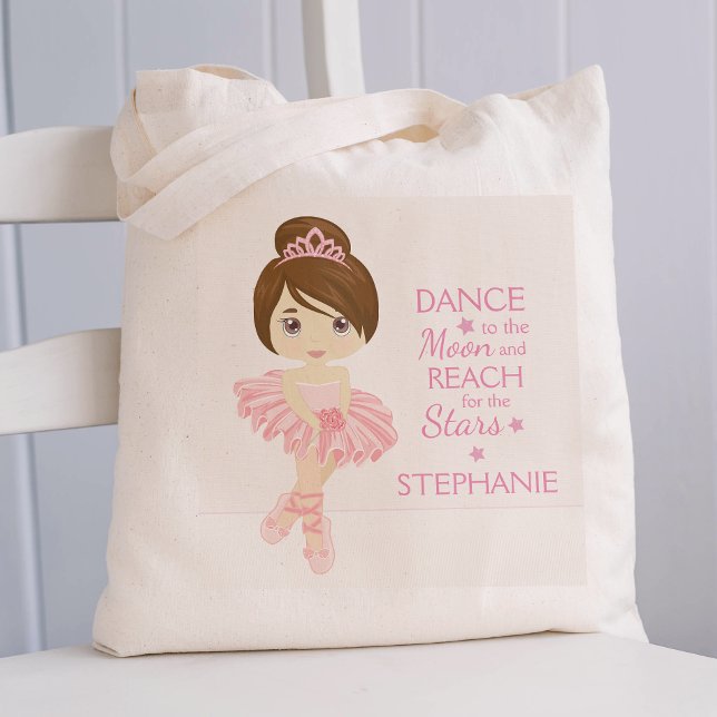 Tote Bag Brunette Ballerina Personnalisée (Créateur téléchargé)