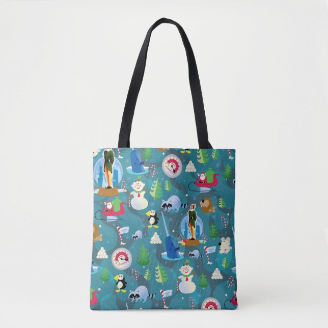 Tote Bag Buddy l'elfe et personnages Motif Turquoise (Devant)