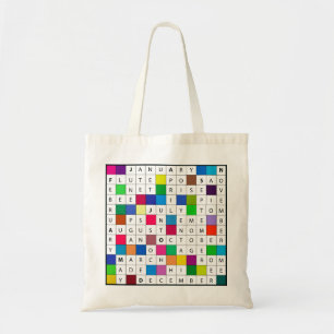 Tote Bag Budget Fourre-tout avec des mots croisé de
