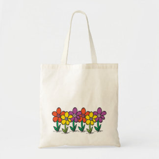 Tote Bag Budget fourre-tout avec les fleurs colorées