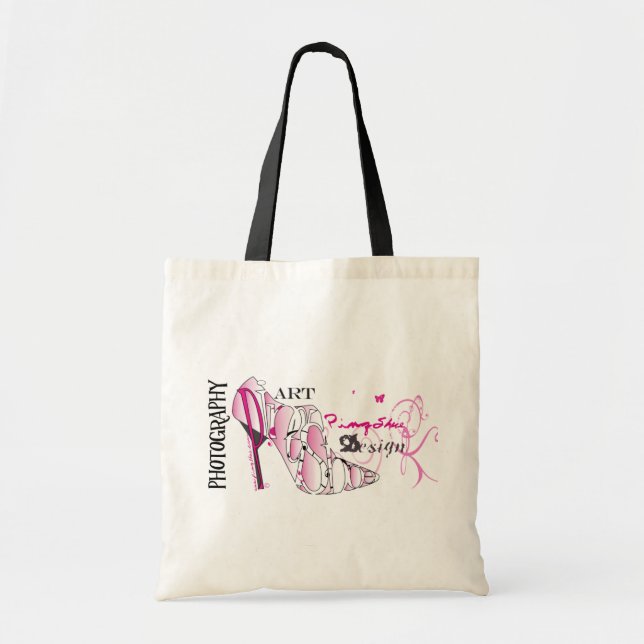 Tote Bag budget fourre-tout de griffonnage de pinqshue (Devant)