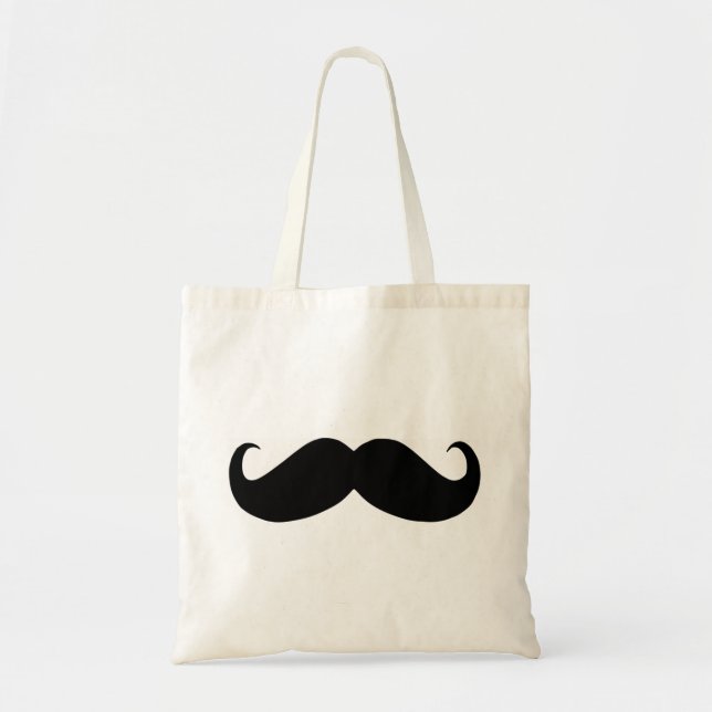 Tote Bag Budget Fourre-tout de moustache de hippie (Devant)