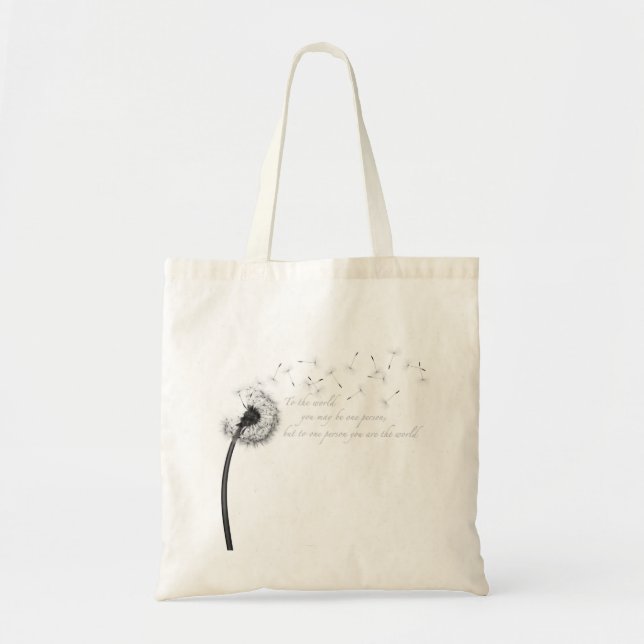 Tote Bag Budget Fourre-tout d'inspiration de pissenlit (Devant)