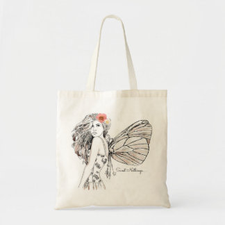 Tote Bag Budget Fourre-tout - fée d'ombre avec la fleur