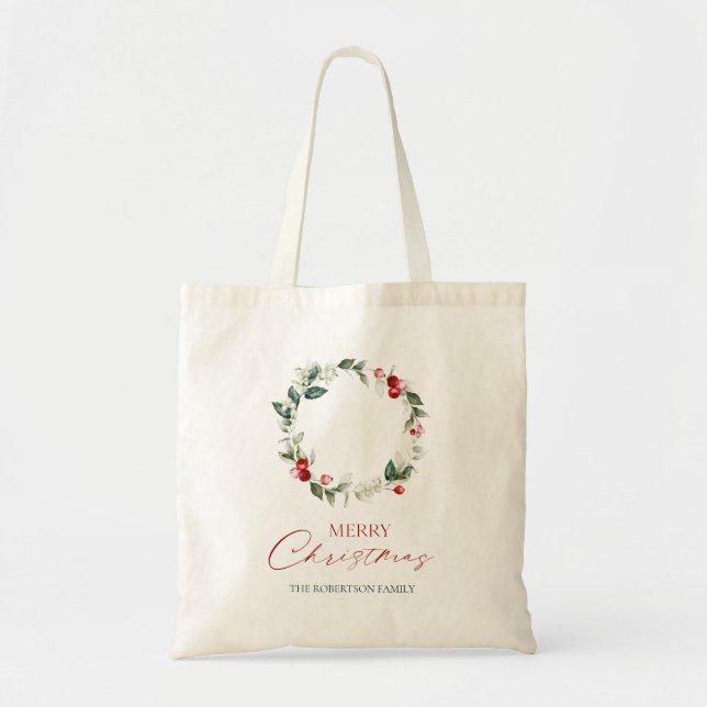 Tote Bag Budget Joyeux Noël personnalisé Fourre-tout (Devant)
