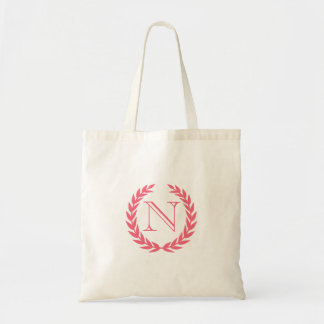 Tote Bag Budget rose Fourre-tout de monogramme de crête