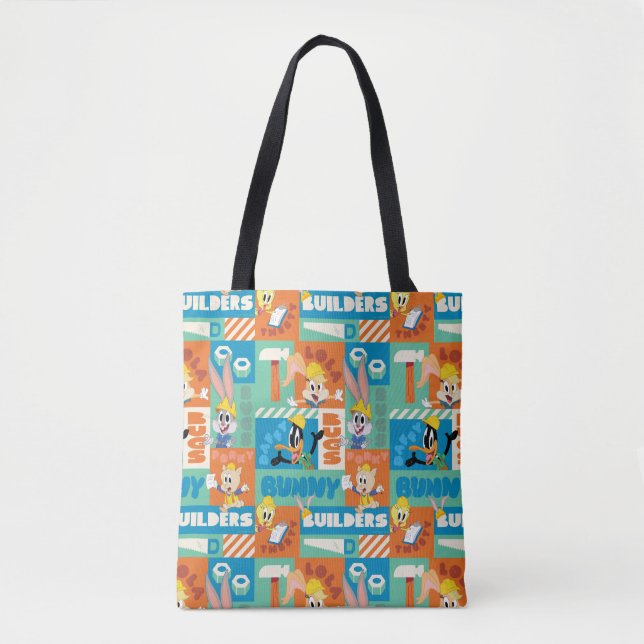 Tote Bag BUGS BUNNY BUILDERS™| Character Grid Pattern (Devant)