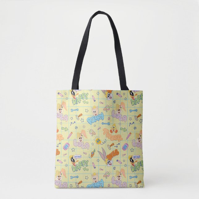Tote Bag BUGS BUNNY BUILDERS™| Character Sketch Pattern (Devant)