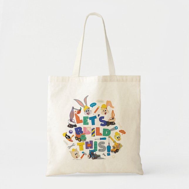 Tote Bag BUGS BUNNY BUILDERS™| Collage "Construisons Cela" (Devant)