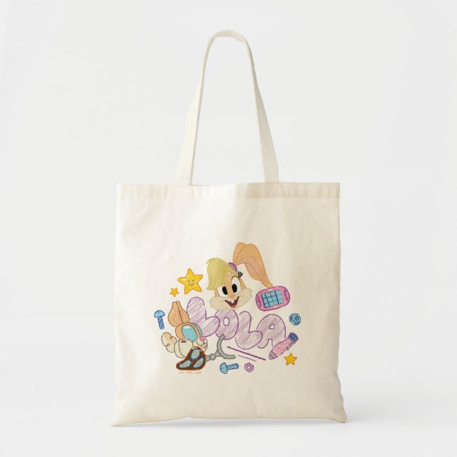 Tote Bag BUGS BUNNY BUILDERS™| Lola Sketch Art (Devant)