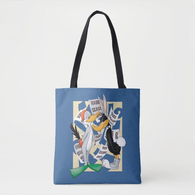 Tote Bag BUGS BUNNY™ & DAFFY DUCK™ Prêt Pour La Saison De C (Devant)