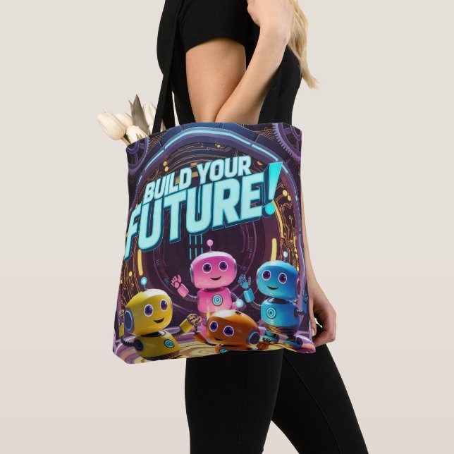Tote Bag Build Your Future with Kids in Space (De près)